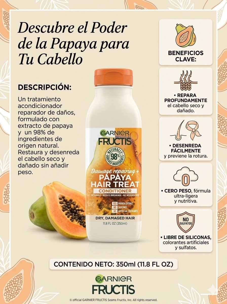 Acondicionador de Papaya GARNIER de 350 ml